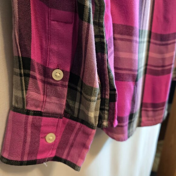 LEVI'S BOYFRIEND FIT SHIRT LARGE PIN BLACK LONG SLEEVE SOFT COMFY RELAXED - Picture 6 of 9